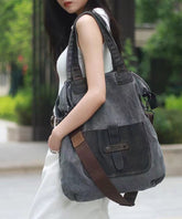 Boutique Large Capacity Solid Durable Canvas Satchel Bags